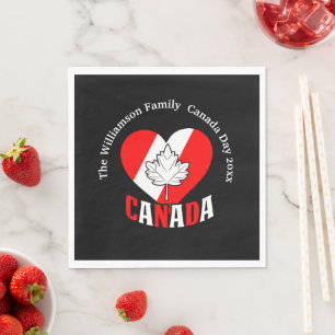 Servilleta De Papel Configuración del Fiesta del Día de Canadá Persona