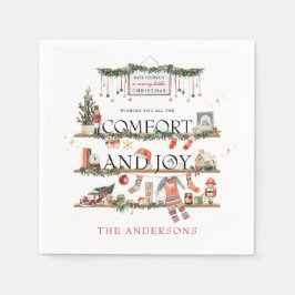 Servilleta De Papel Confort y alegría | Fiesta Merry Little Navidades