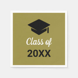 Servilleta De Papel Congratos Graduación Graduada Clase Cap De Cualqui