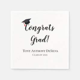 Servilleta De Papel Congrats Grad Ropa de Graduación Personalizada