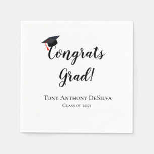 Servilleta De Papel Congrats Grad Ropa de Graduación Personalizada