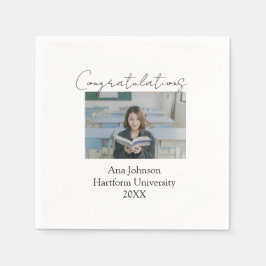 Servilleta De Papel Congratulations photo graduate name university yea