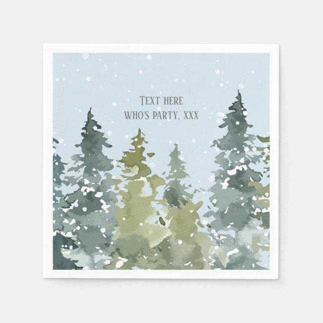 Servilleta De Papel Conífero, Pino Árbol, Evergreen (Anverso)