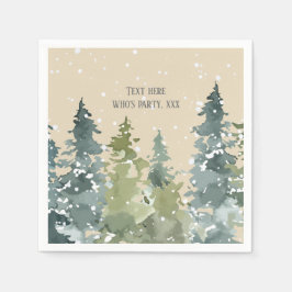 Servilleta De Papel Conífero, Pino Árbol, Evergreen