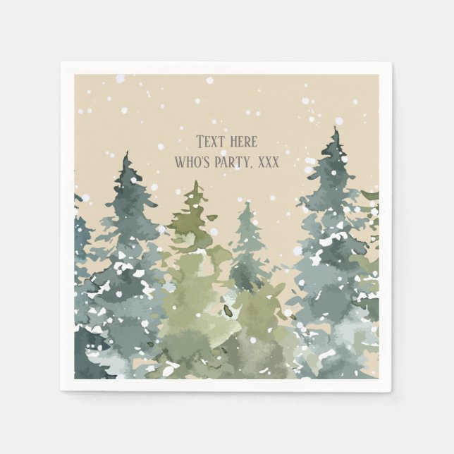 Servilleta De Papel Conífero, Pino Árbol, Evergreen (Anverso)