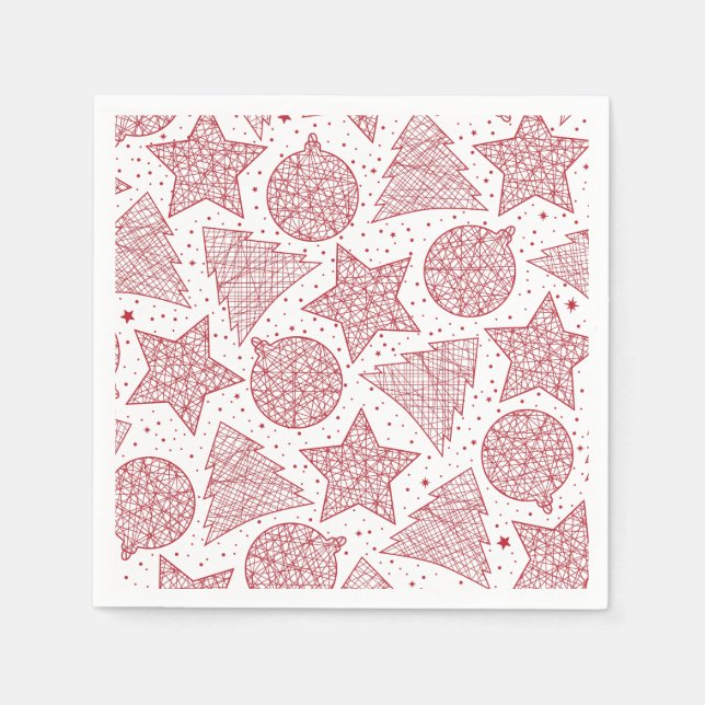 Servilleta De Papel Conjunto de pañales de papel de patrón de Navidade (Anverso)