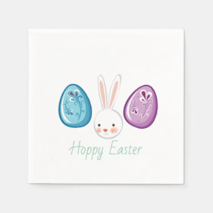 Servilleta De Papel Conjunto de servilletas de papel de Pascua Hoppy l