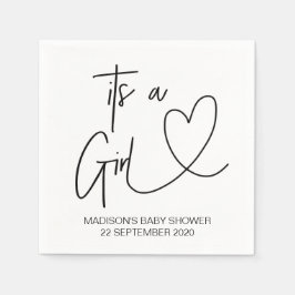 Servilleta De Papel Conjuntos de servilletas Baby Shower Chica persona