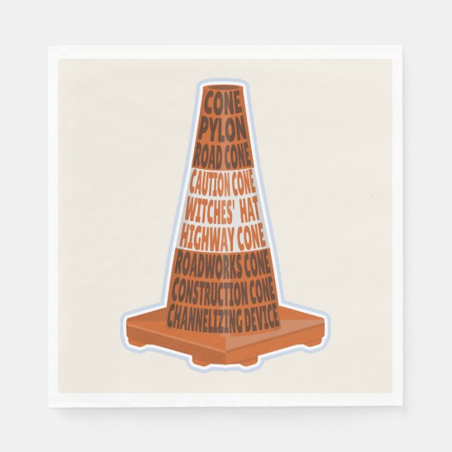 Servilleta De Papel Cono de carretera Naranja Taraffic (Anverso)