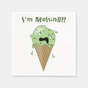 Servilleta De Papel Cono de helado de fusión del dibujo animado (esto