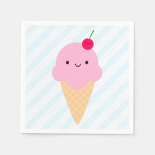 Servilletas Dibujo Animado Del Cono Helado Servilletas Dibujo Animado Del Cono Helado