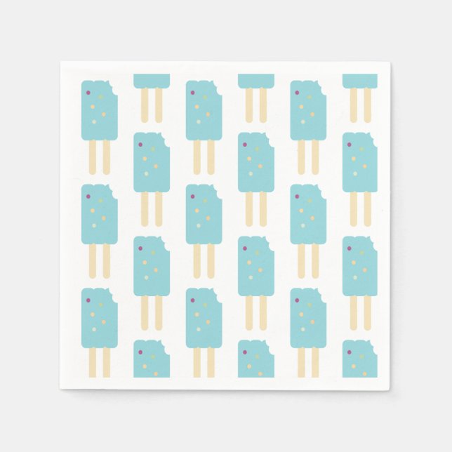 Servilleta De Papel Conos de Cumpleaños de Helado (Anverso)