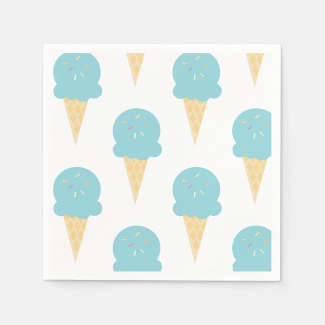 Servilleta De Papel Conos para fiesta de cumpleaños de helado (Anverso)