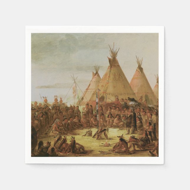 Servilleta De Papel Consejo de Guerra de Sioux (Anverso)
