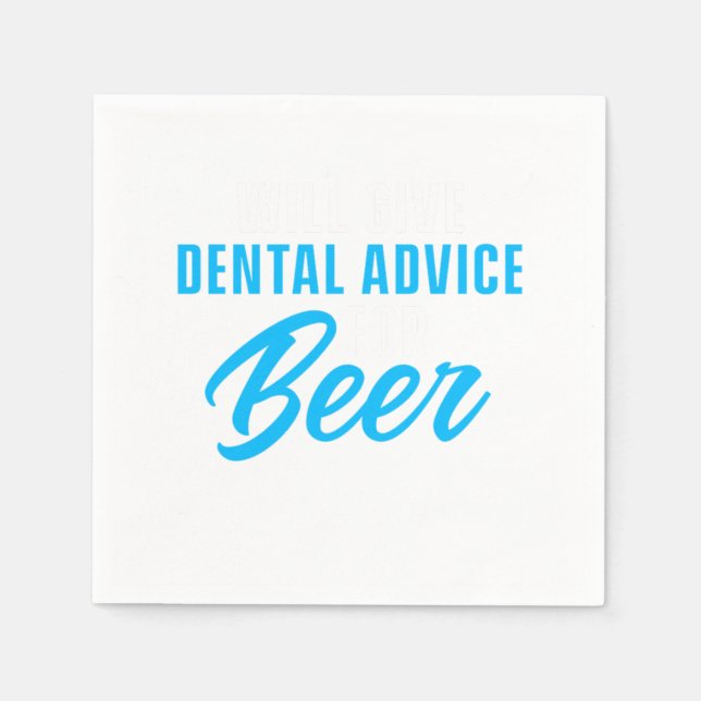 Servilleta De Papel Consejo Dental Para La Dieta Dentista De Cerveza D (Anverso)
