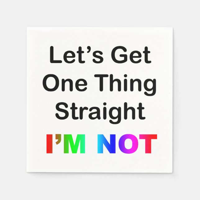 Servilleta De Papel Consigamos una cosa de forma directa... No lo soy (Anverso)