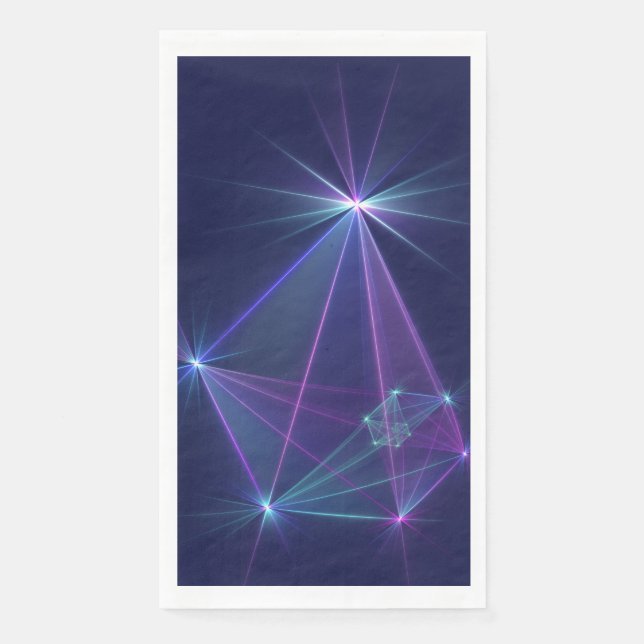 Servilleta De Papel Constelación, abstracta fantasía de arte fractal (Anverso)