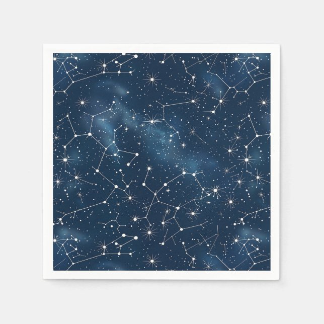 Servilleta De Papel Constelación celeste - Noche estrellada (4) (Anverso)