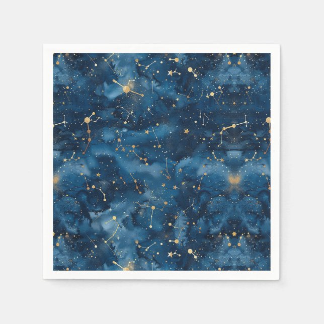 Servilleta De Papel Constelación celeste - Noche estrellada (7) (Anverso)