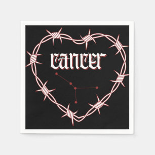Servilleta De Papel Constelación de Cáncer Arte Celestial Oscuro Gótic
