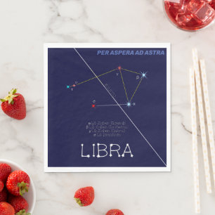 Servilleta De Papel Constelación de Zodiac Libra