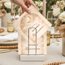 Servilleta De Papel Constelación Dorada Quinceañera