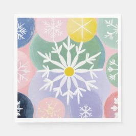 Servilleta De Papel Constelaciones de copos de nieve