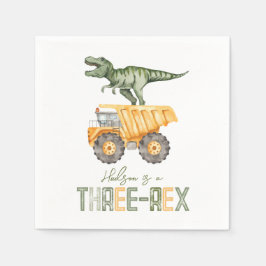 Servilleta De Papel Construcción de Dino Tres Rex Napkins