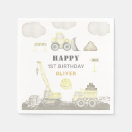 Servilleta De Papel Construcción divertida Niños Construcción Primer F