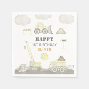 Servilleta De Papel Construcción divertida Niños Construcción Primer F
