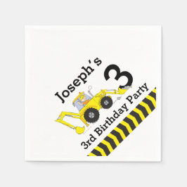 Servilleta De Papel Construcción toallas de papel para fiestas de 3 añ