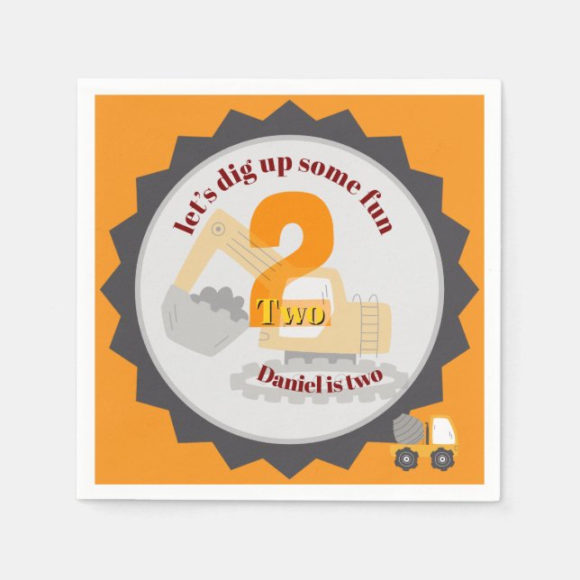 Servilleta De Papel Construction Dump Truck (Anverso)