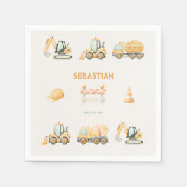 Servilleta De Papel Construction Dump Truck Party Boys Birthday