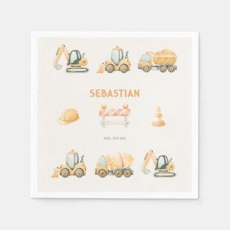 Servilleta De Papel Construction Dump Truck Party Boys Birthday