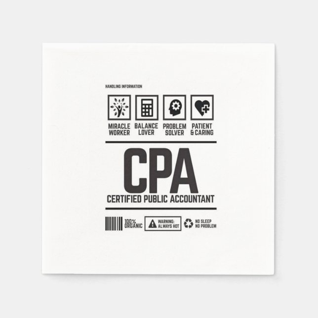 Servilleta De Papel contador público certificado-CPA (Anverso)
