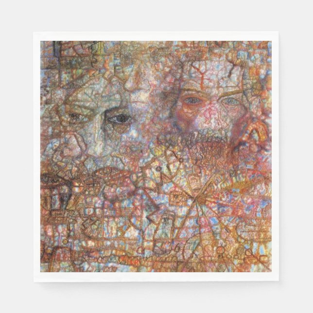 Servilleta De Papel Contenencias: dos caras (de Pavel Filonov) (Anverso)