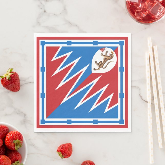 Servilleta De Papel Contrada della Pantera (Panther) Palio di Siena (In situ)