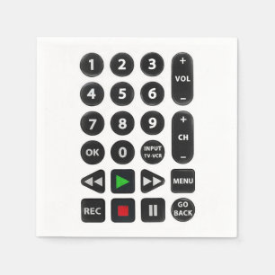 Servilleta De Papel Control remoto de TV con botón VCR