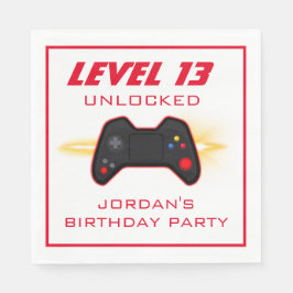 Servilleta De Papel Controlador rojo de videojuegos