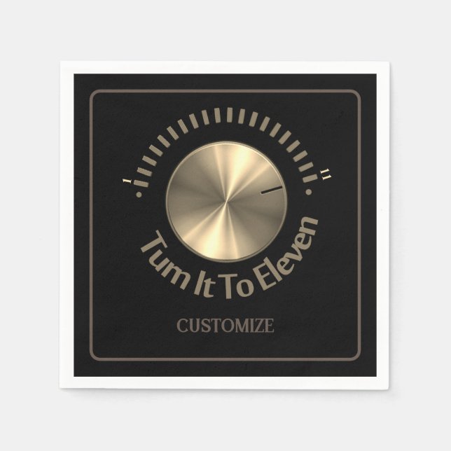 Servilleta De Papel Conviértelo En Once Black And Gold (Anverso)