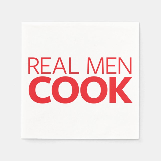 Servilleta De Papel Cook de hombres reales (Anverso)