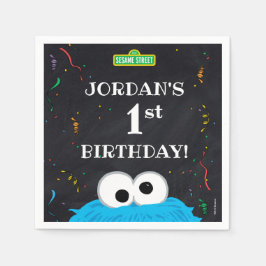 Servilleta De Papel Cookie Monster | 1st Birthday