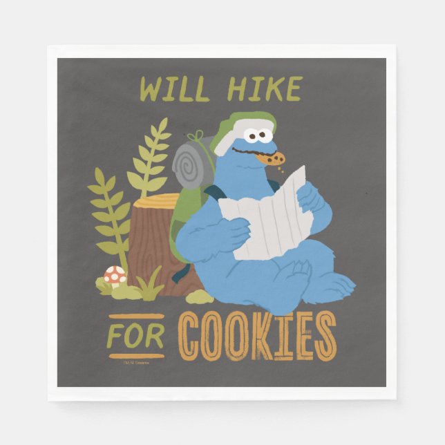 Servilleta De Papel Cookie Monster | Alquiler De Cookies (Anverso)