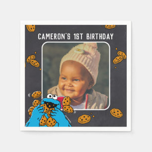 Servilleta De Papel Cookie Monster Birthday Chalkboard