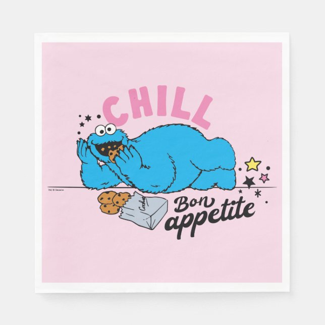 Servilleta De Papel Cookie Monster | Chill Bon Appetite (Anverso)