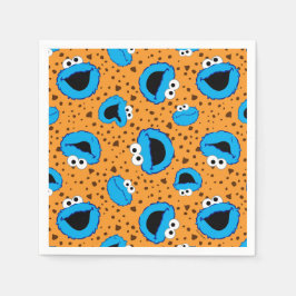 Servilleta De Papel Cookie Monster on Cookie Pattern