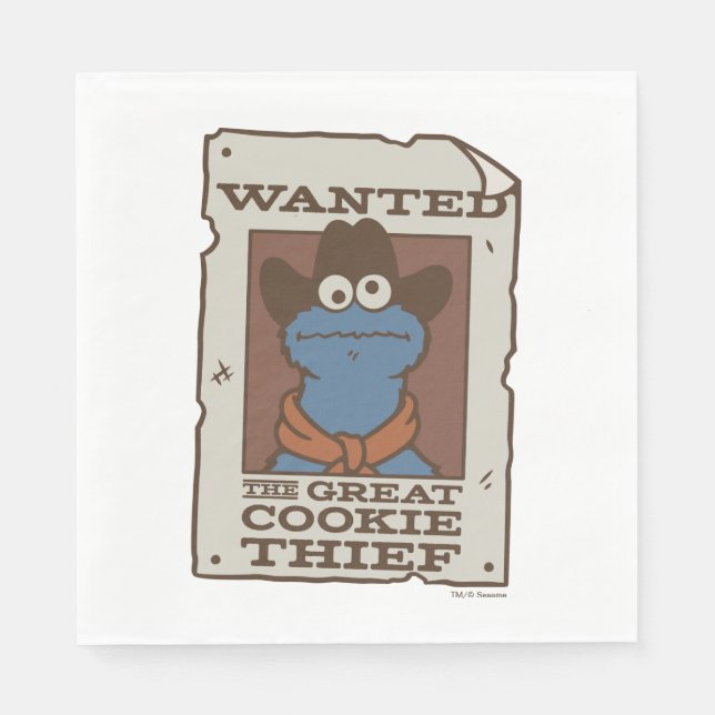 Servilleta De Papel Cookie Monster | Poster deseado (Anverso)