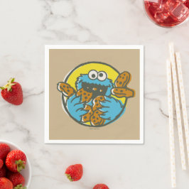 Servilleta De Papel Cookie Monster Retro