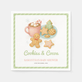 Servilleta De Papel Cookies and Cocoa Winter Baby Shower 