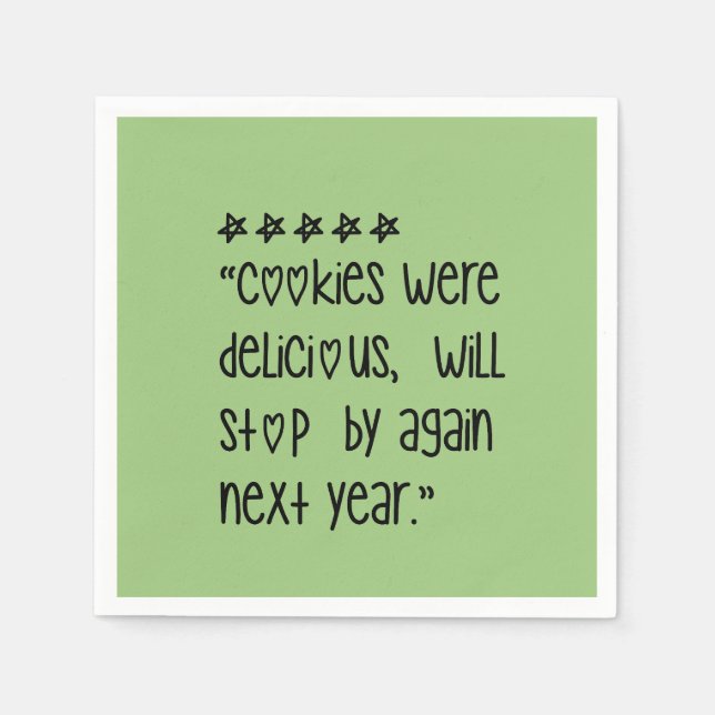 Servilleta De Papel Cookies were delicious (Anverso)